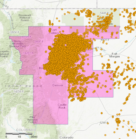 producing wells in Denver nonattainment